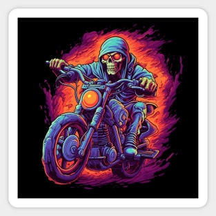 Epic Skeleton on Motorcycle Sticker